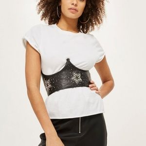 TopShop Starburst Open Cup Corset Black